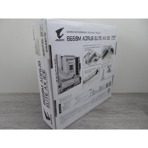 Gigabyte AORUS B650M AORUS ELITE AX ICE Motherboard AM5 DDR5 WiFi 6E mATX 2.5GbE - Picture 2 of 5